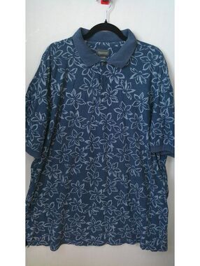 Alexander Lloyd Menswear 3XLT Floral Print Polo Shirt